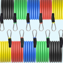 Load image into Gallery viewer, 11 Piece Fitness Resistance Bands Exercise Set