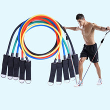 Load image into Gallery viewer, 11 Piece Fitness Resistance Bands Exercise Set
