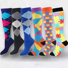 Load image into Gallery viewer, Checker Patterned LegEase Compression Socks