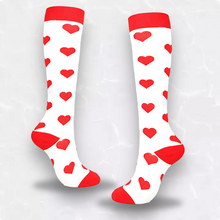 Load image into Gallery viewer, Heart Patterned LegEase Compression Socks