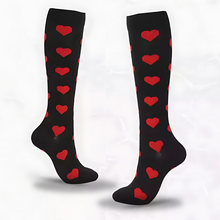 Load image into Gallery viewer, Heart Patterned LegEase Compression Socks
