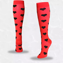 Load image into Gallery viewer, Heart Patterned LegEase Compression Socks