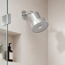 Load image into Gallery viewer, Hair Filtered Shower Head in Silver finish on white background showing KDF-55 filter housing