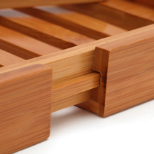 Load image into Gallery viewer, Expandable Bamboo Bath Caddy