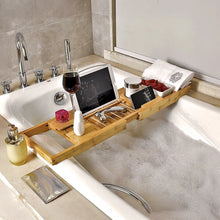 Load image into Gallery viewer, Expandable Bamboo Bath Caddy