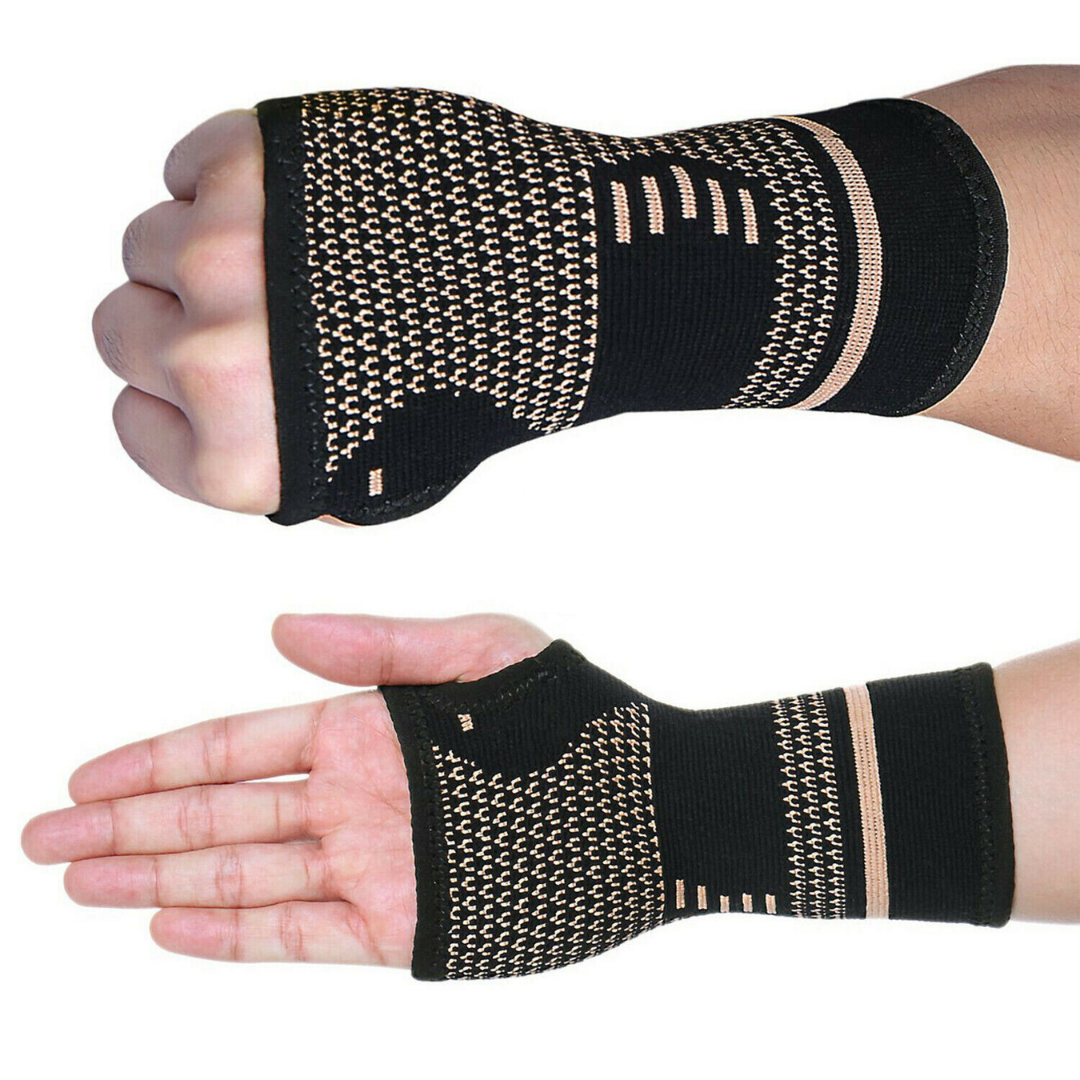 Copper Wrist + Hand Compression Brace Pain Relief Australia