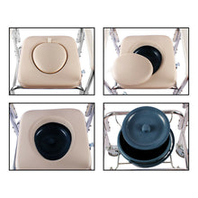 Load image into Gallery viewer, Mobile Shower Toilet Commode Chair