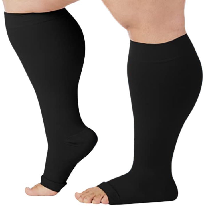 Plus Size Open Toe Compression Socks Pain Relief Australia