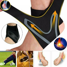 Load image into Gallery viewer, Six-step fitting guide showing how to apply the Plantar X Wrap ankle wrap