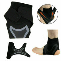 Plantar X Wrap product flat lay and worn views with compression arrow diagrams