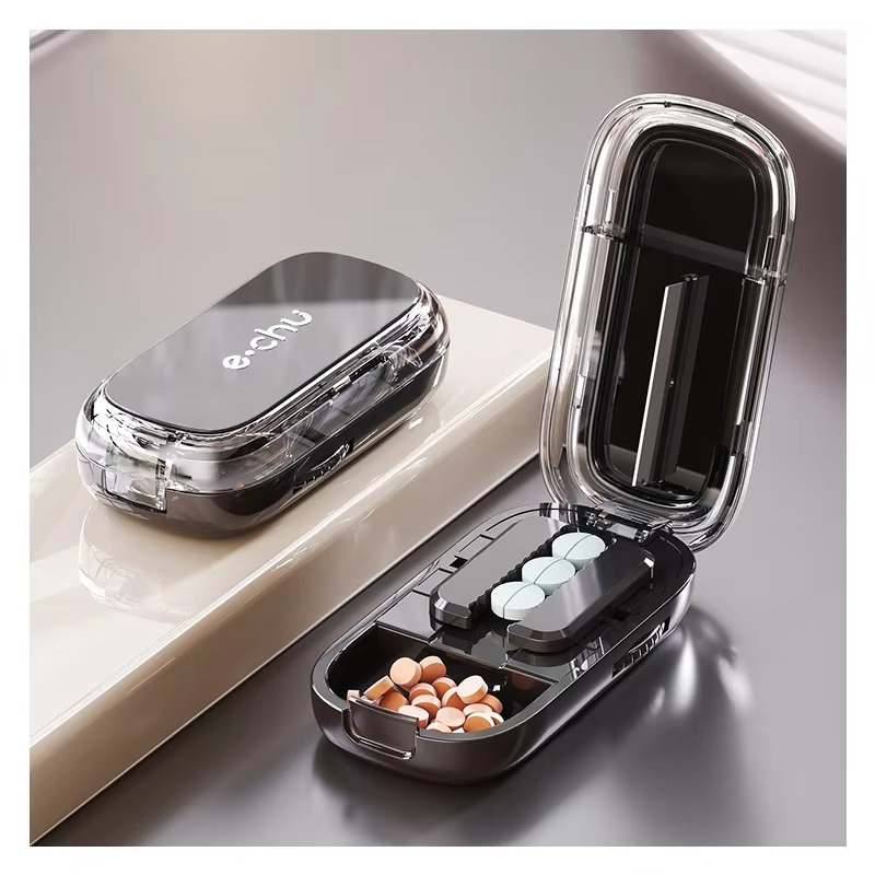 Adjustable Quartering Pill Cutter & Storage Box