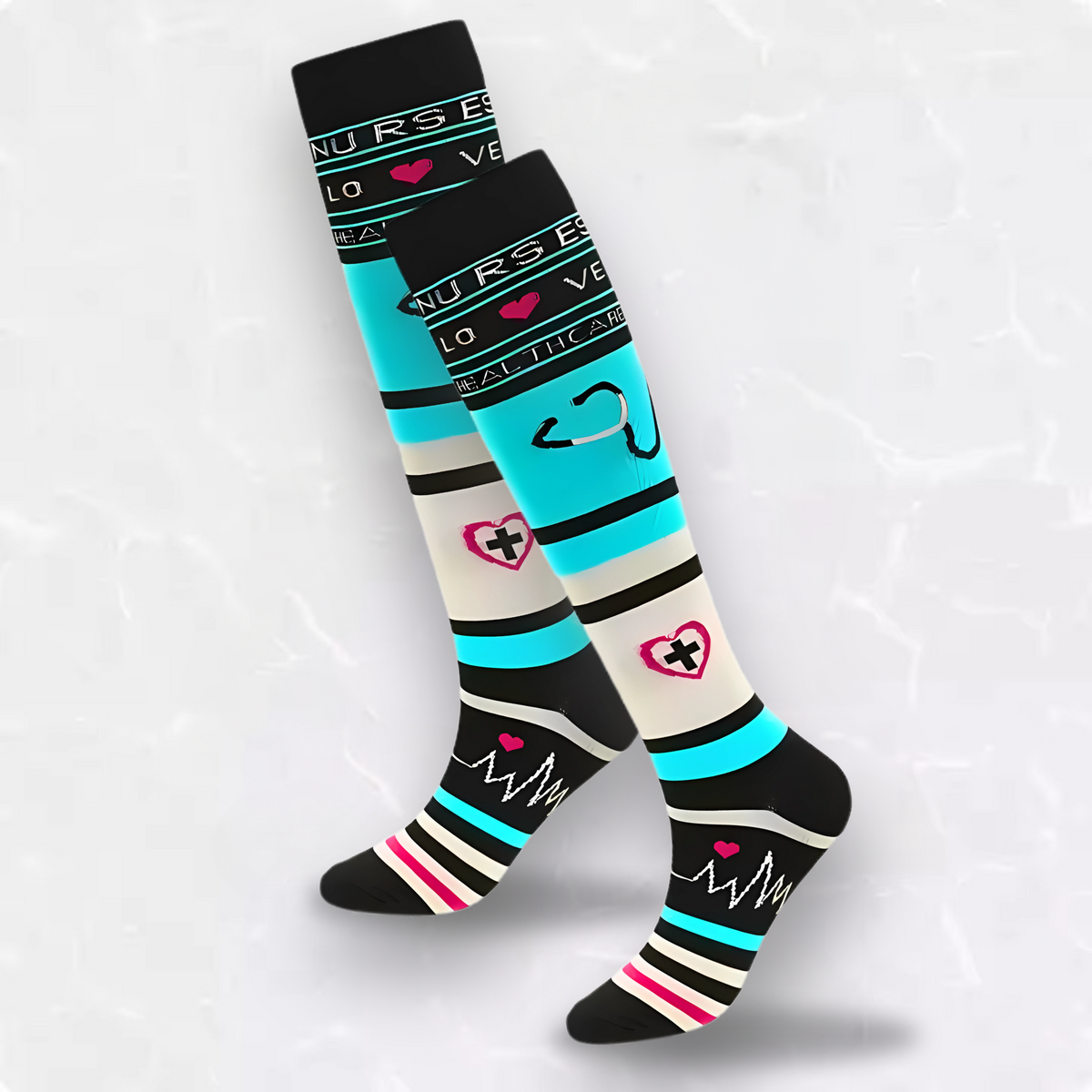 Medical Patterned LegEase Compression Socks AU