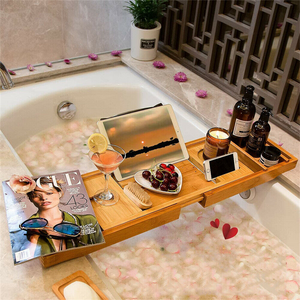 Expandable Bamboo Bath Caddy