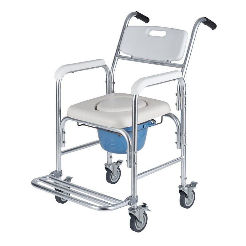 Mobile Shower Toilet Commode Chair